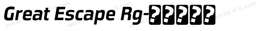 Great Escape Rg字体转换